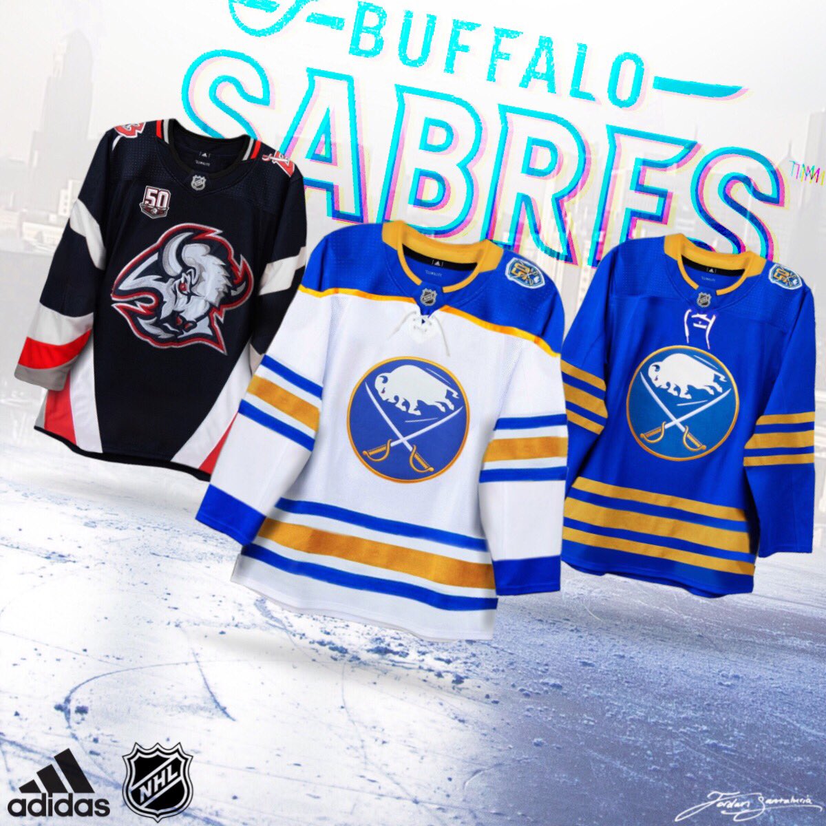 Buffalo Sabres concept jerseys inspired by their Anniversary