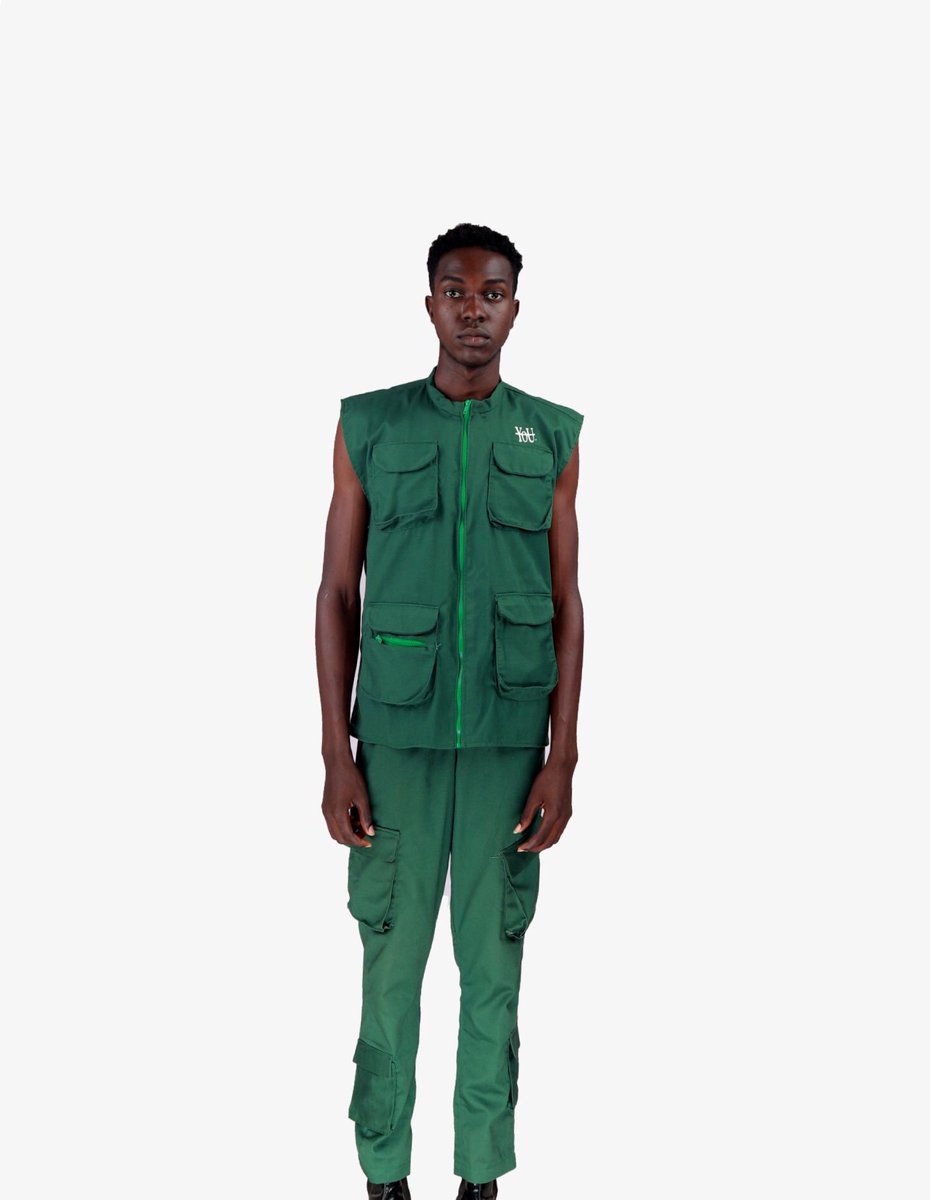 YOU_NIGERIA's tweet photo. Look 4 from the RESORT 19’ COLLECTION 
LooK 4: Unisex 2 piece (combat jacket and cargo pant) in green
Photographer: @beyuzzphg
.
#YOU #YOUmen #YOUwomen #yourstyleisYOU https://t.co/soPiDXnaq3