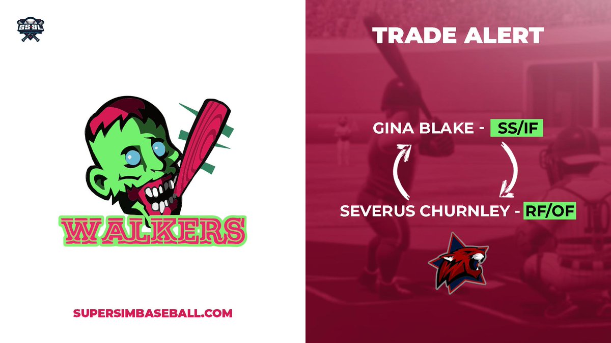 WalkersSSBL's tweet photo. [BREAKING] -

The walkers have acquired Severus Churnley (OF) from the @WildcatsSSBL for Gina Blake (SS). We're looking forward to seeing how Churnley grows with us! https://t.co/veUIXHLczt