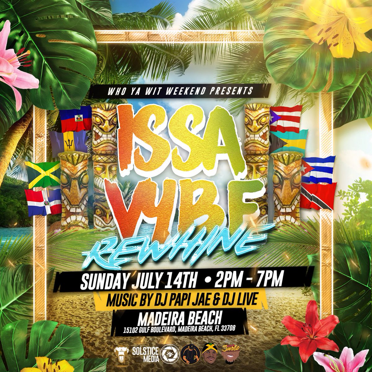whoyawitweekend's tweet photo. “The ENDGame to thee livest party weekend in Florida! 😎🌴🍾 Brought to you by So Icy ENT! Issa Vybe ReWhine Beach Fete 🤪🍹! Come turn up with good vybez and Island music as we cap off WYWW19.... #SaveTheSummer #FedTakeover #WYWW19” https://t.co/ej0itTBb8T