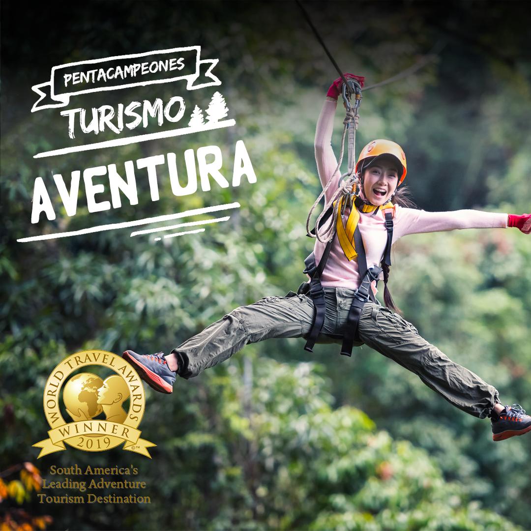 ¡Pentacampeones de Turismo Aventura! Los #WTA2019 Sudamérica seleccionaron a Chile como el destino número uno para los amantes de las aventuras. Gracias por su voto  #Chiledestinoaventura #ChilePentacampeón 🎉 👏👏👏🇨🇱