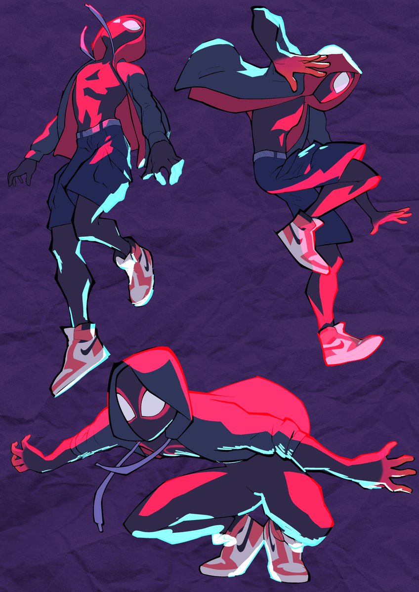 Binleymc's tweet photo. rough miles morales doots i was going to finish ages ago but just... couldn't find the fucks to give https://t.co/H9uoRJC9Uy