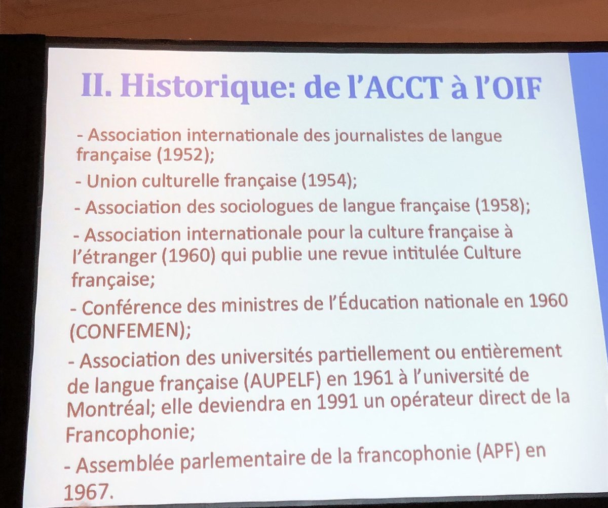 htrude07's tweet photo. L’histoire de la francophonie #aatf19 @AATFrench https://t.co/3AAtSInyOl