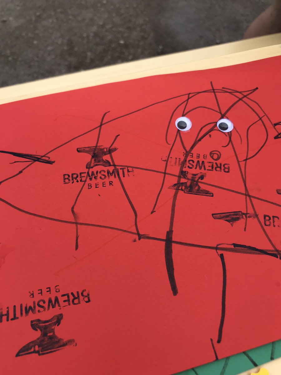 Lovely afternoon crafting with the kids <a href="/BrewsmithBeer/">BrewsmithBeer</a> <a href="/PhilipoYates/">Phil Yates</a> <a href="/LDooay/">Louise (she/her)</a> @Mook_Yates