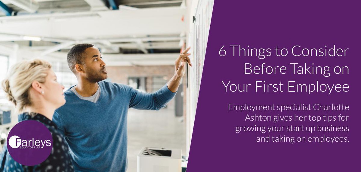 FarleysLaw's tweet photo. ICYMI: Job adverts, employment status, and contracts are just a few of the things that need careful consideration when you begin to hire your first employee or employees. Find out more: https://t.co/1IfR2ECu0R https://t.co/pfN6azVyVZ