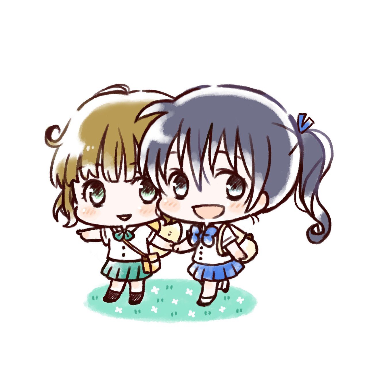 さきぽん イラスト 夏休みの学生さん ほんわかタッチてちびキャラを描きました ちびキャラ専門のアカウントを今度作る予定 です W 女の子とか ゲームキャラとか動物などを増やしたいです イラスト ちびキャラ T Co Yteeve8xtl