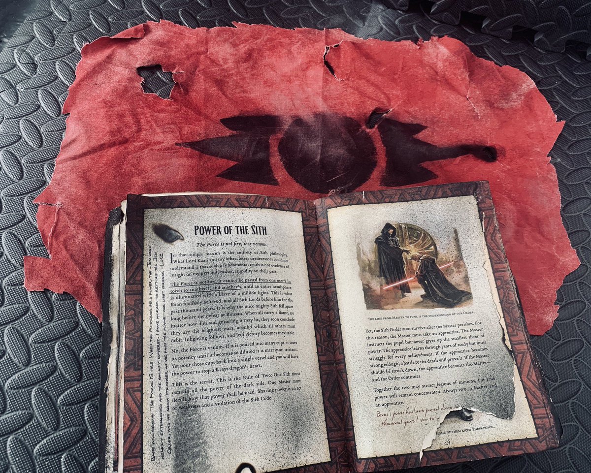 rglcustoms's tweet photo. The teachings of the way of the sith, all knowledge passed down through generations, were complied within the pages of this journal..... 

Custom assembled and weathered book of the sith, with custom made sith flag #sith #StarWars #lucasfilm #rglcustoms #DarthVader https://t.co/D83CBUUXRG