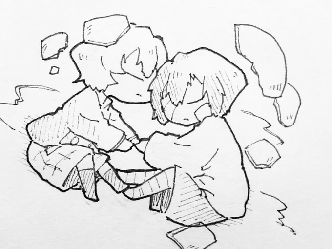 たまにふたり一緒に出てくることもある
ふたごたまごのように 