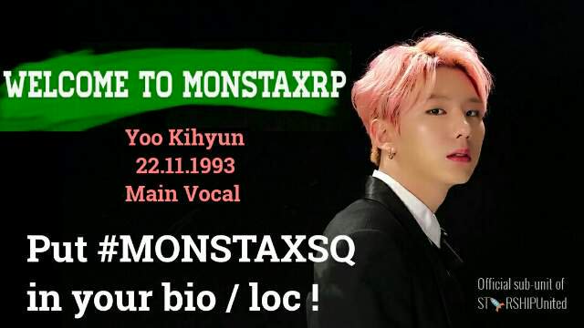 MONSTAXRP's tweet photo. [V] @MXYKH93 Welcome to #MONSTAXSQ a.k.a Kihyun ! Don’t forget to put our hastag in your bio / loc! ^^
Cc: @STARSHIPUnited https://t.co/jpd5KMUrGI