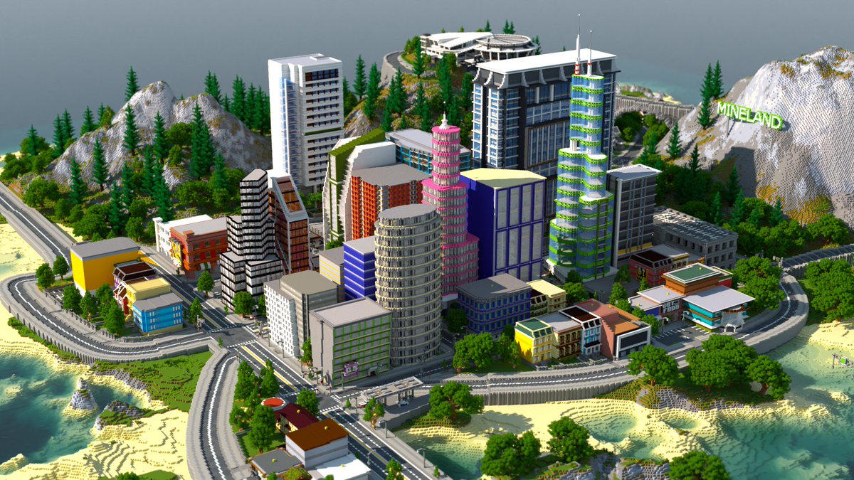 We built this city for an upcoming adventure map, check it out! #Minecraft

Built on <a href="/BuildersRefuge/">Builder's Refuge</a>
Render by @SquityMC