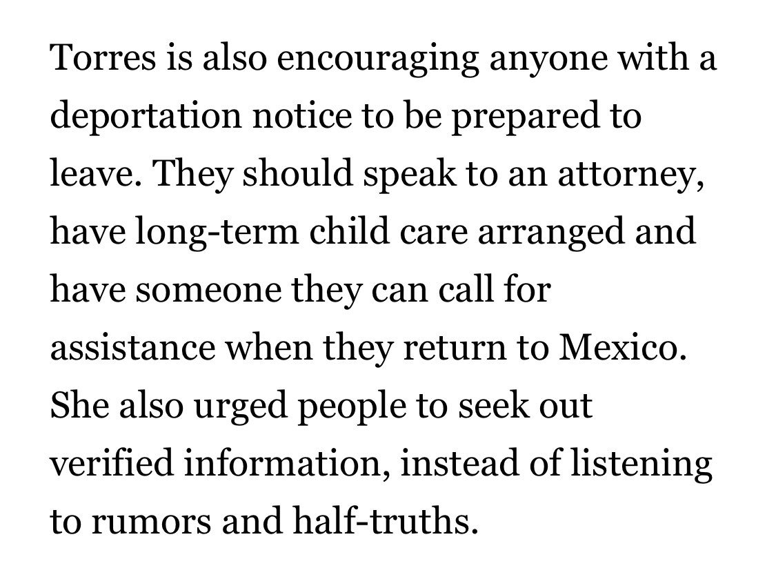 8USC12's tweet image. When one of the Consuls General of a country with a large illegal alien population offers advice like this, those from other countries would be wise to heed it. Especially the part about “be[ing] prepared to leave [the U.S.]. #ICEraids #InteriorEnforcement chicagotribune.com/news/ct-cb-imm…