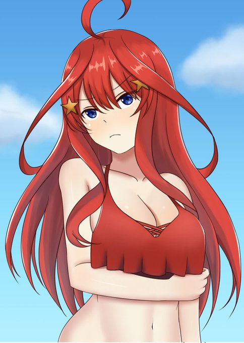 LunarscentさんがTwitterに投稿した中野五月(五等分の花嫁)のイラスト。