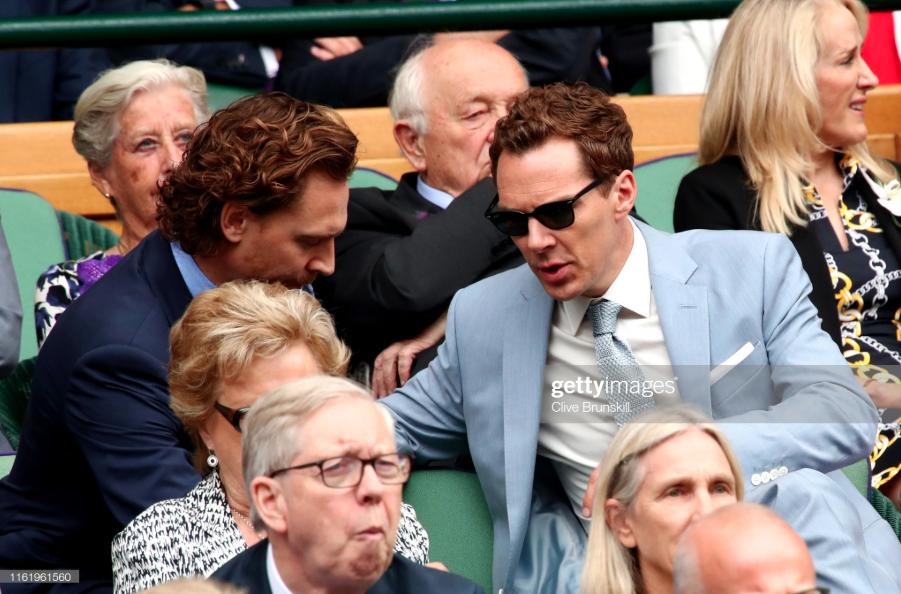 Cumberbuddy's tweet image. Tom’s just told Benedict something that’s rendered him speechless. 
#Wimbledon