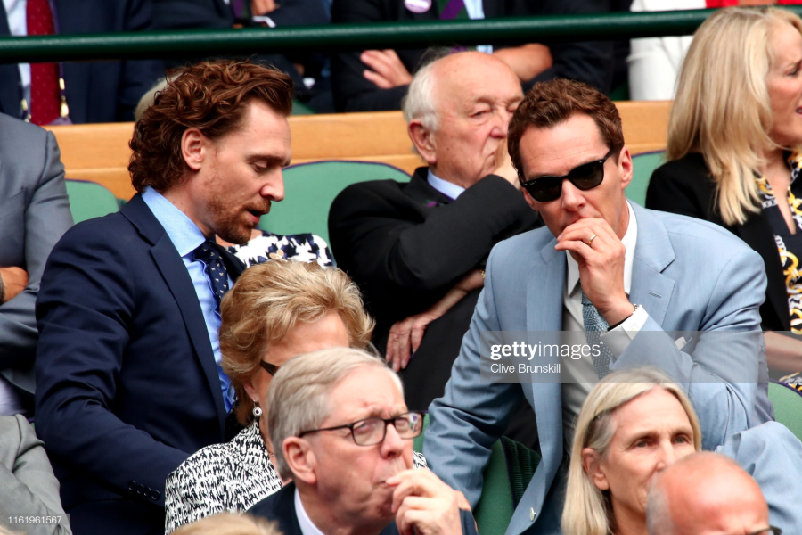 Cumberbuddy's tweet image. Tom’s just told Benedict something that’s rendered him speechless. 
#Wimbledon