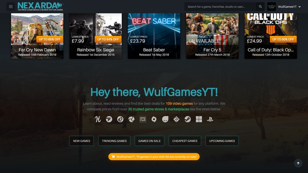 WulfGamesYT's tweet photo. Here are some images of @NEXARDA - One of the biggest projects I've ever undertaken, and it's gonna be awesome when it's done. It's a price comparison and review website for video games, take a look at the trailer on YouTube >> https://t.co/Ev3kGM1Kt0 https://t.co/kjLuzkgd2U