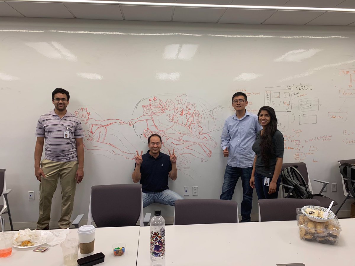 yang_chen89's tweet photo. What a cool art!

one more group picture at end of the hackathon. 

maleeha, Yaoyan Xi, Jason G, Yang Chen, Kavya

--#Team #Spartans 

#hackathon #hackathon2019 #intern #somuchfun #IBM #IBMInternHack19 #Creative #IBMTechIntern19 #designthinking #internships #Spartans https://t.co/JUfS1YZnze