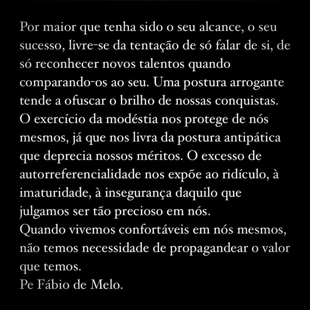 pefabiodemelo's tweet photo. Sobre a modéstia. https://t.co/ldTvYRyK9J