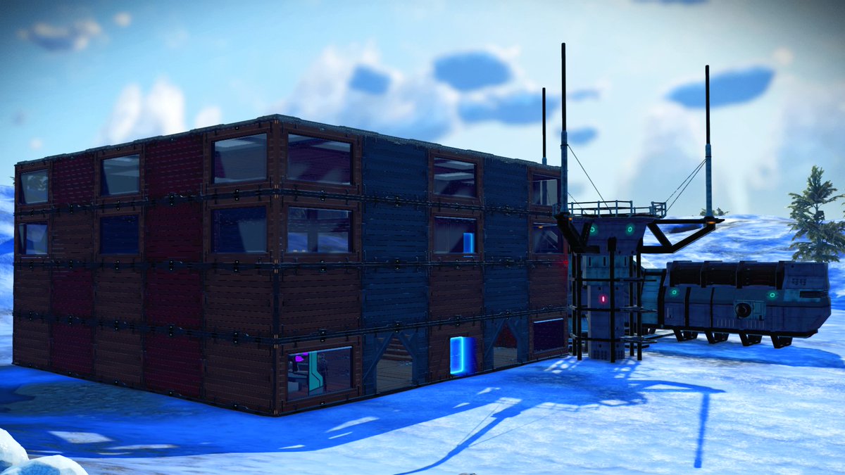 Captain_Admin's tweet photo. Finishing touches on Pt 1 of my base #NMSCafe #NoMansSky #PD42 #PS4share https://t.co/0vHxxHiU98