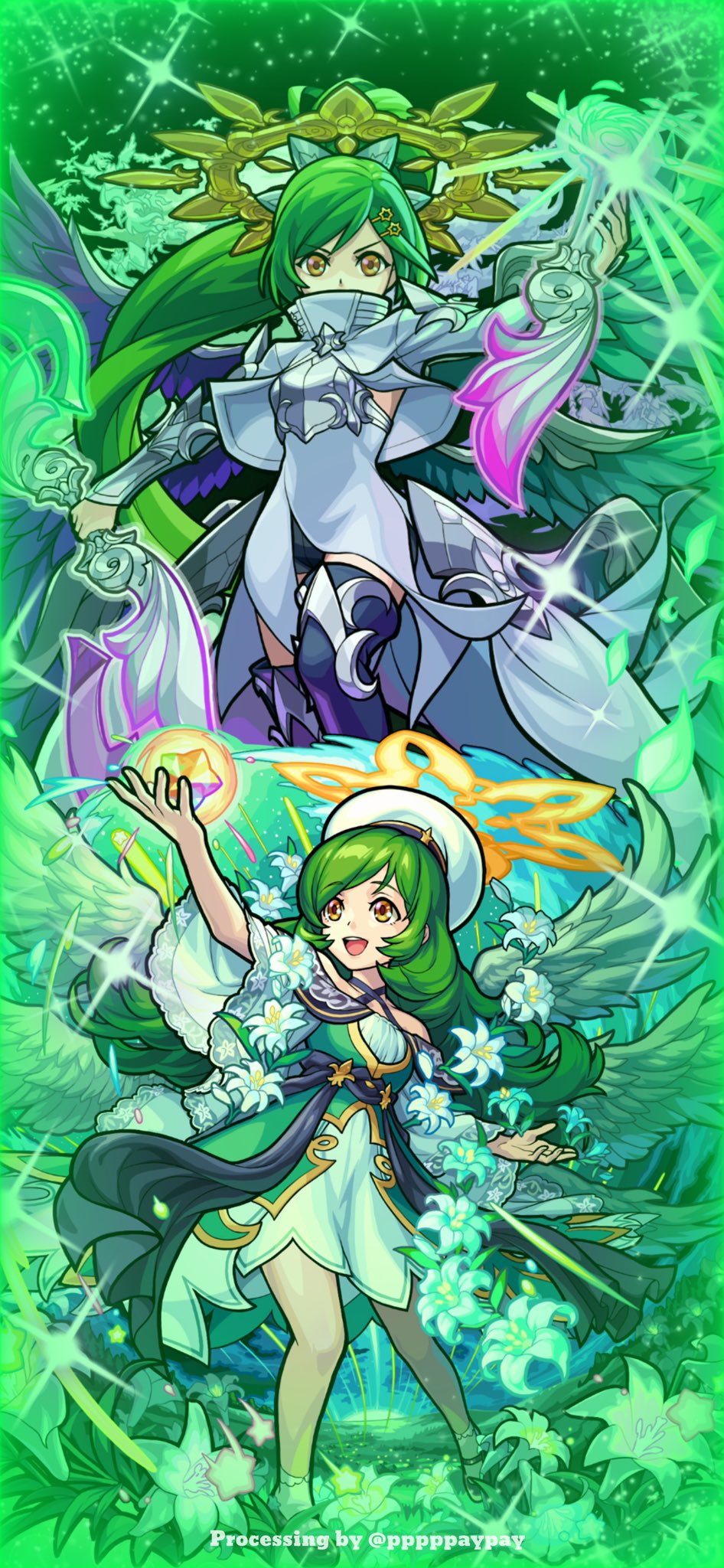 ペイちゃん 取り急ぎ2種類ずつ 獣神化ガブちゃんの壁紙 Mvのイラストすこ 1 2枚目 Iphonexサイズ 3 4枚目 Iphone7 8サイズ 保存 使用の際はrtお願いします ペイちゃん加工 モンスト画像加工 壁紙 ガブリエル獣神化 T Co