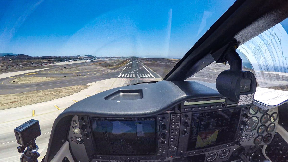 Cleared touch and go at Tenerife South airport #touchandgo #tfs #tenerife #yosoytenerife #gcts #tenerifesur #runway #airport #approach #tecnam2006t #canavia #instrumenttraining #sky #avgeek