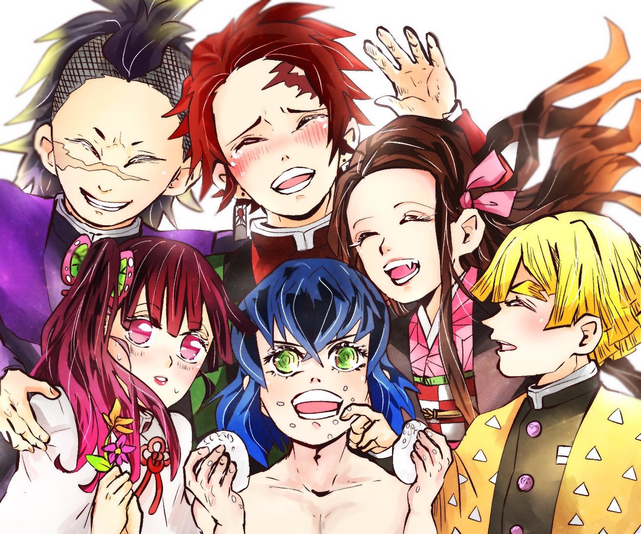 ゆんち Auf Twitter お誕生日おめでとう ございました 炭治郎 同期の五感組と禰豆子でお祝い 竈門炭治郎誕生祭19
