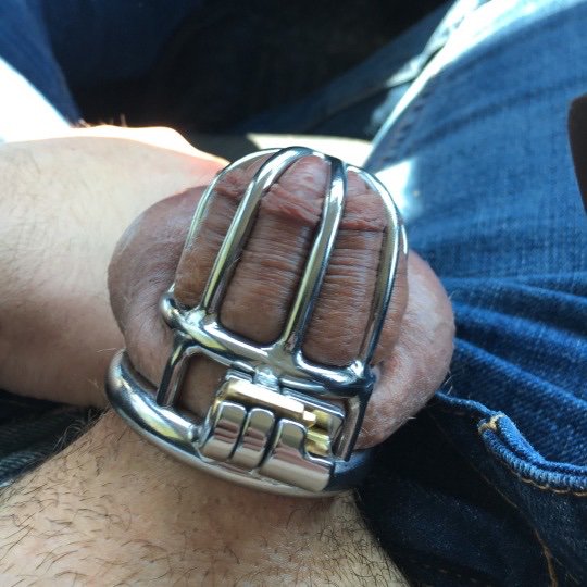 No way in this cage. #chastity #gaychastity #lockedcock #tumblr #steelworx.