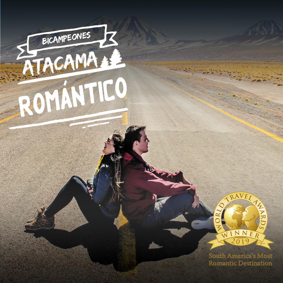 ¡SOMOS BICAMPEONES! 😍 Por 2º año consecutivo el Desierto de Atacama se posiciona como el Destino más Romántico en los World Travel Awards 2019 #Sudamérica.
.
#WTA #TurismoEnChile #ViajaPorChile