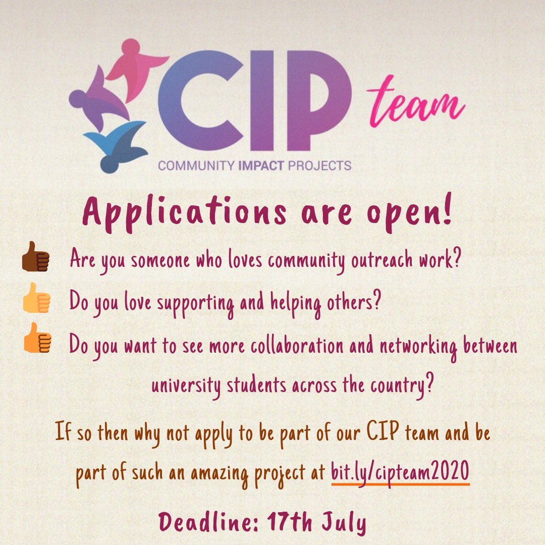 UK_CIP's tweet photo. Salaam!!
 
CIP APPLICATIONS HAVE OPENED!

Last years committee was the first committee CIP has ever had and Alhamdullilah we were able to achieve many things. However, there is still so much room for expansion and improvement and that's where you could come in! https://t.co/XZxc9pZ3WA