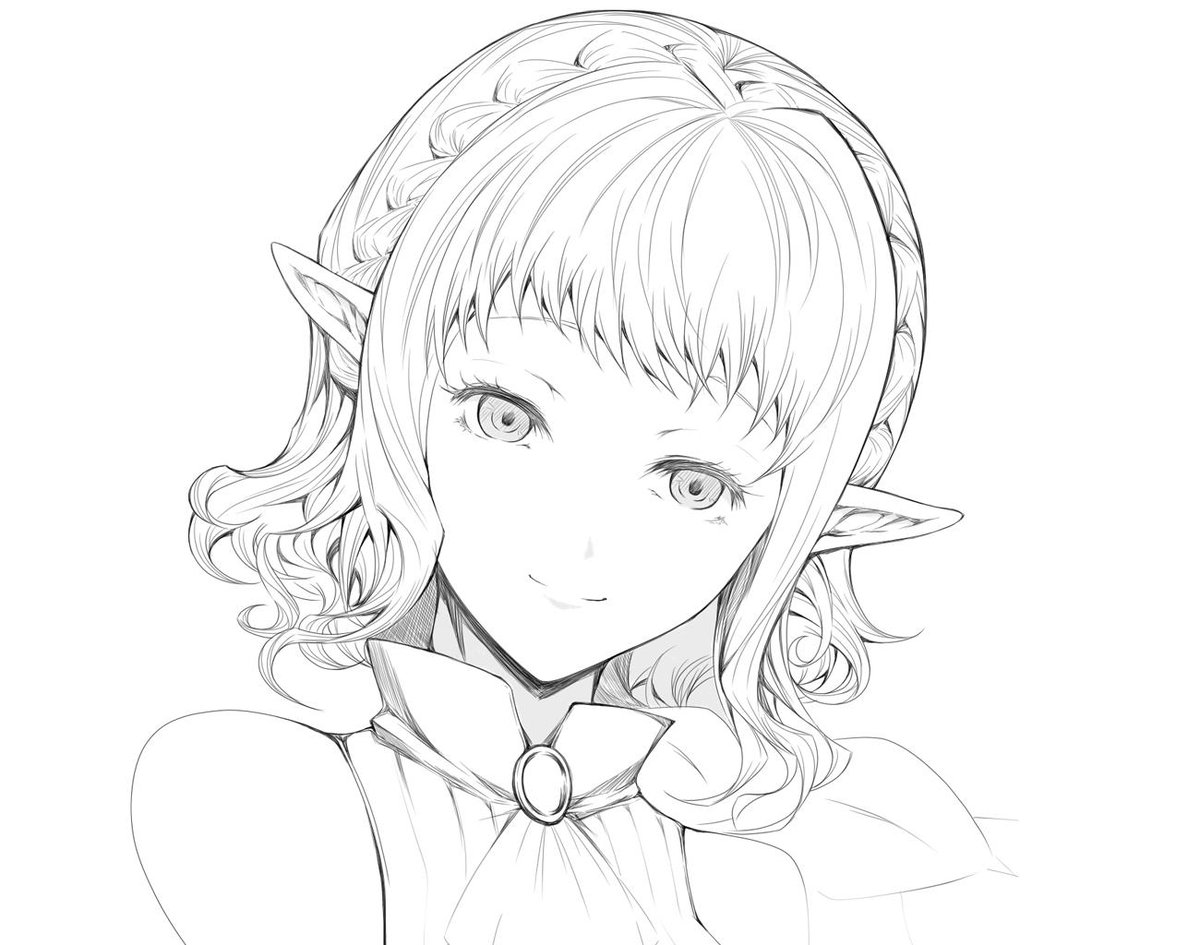 エルフのふぁる村長 エルフの男たちの初恋 ノーラの絵