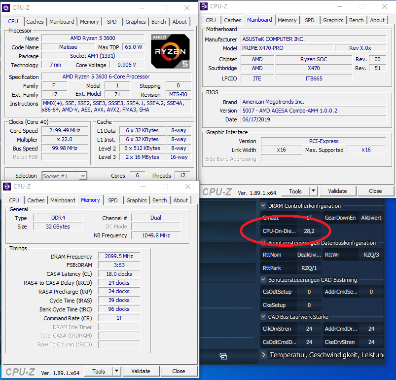 Indonox's tweet photo. @Thracks Hey, could you maybe explain if there is a significant change with ProcODT and Zen2. Some people and me are able to boot high ram clock (4200+) with even 28 Ohm Proc. Is ProcODT still in use or is there maybe a bug in the agesa code? https://t.co/kruh2fADFh