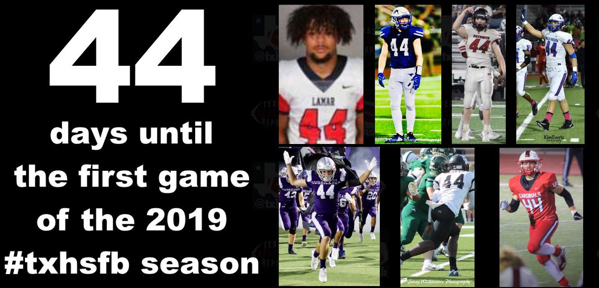 TXHSFB's tweet photo. 44 days until the first game of the #txhsfb season. https://t.co/WjvGXHlKbb
