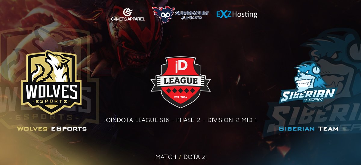 wolves_esports's tweet photo. Time for some #Dota2!
#WolvesDOTA takes on "Siberian Team" during Season 16 of the joinDOTA League at 18:00 CET.
#KeepHowling https://t.co/bAvns94o4I