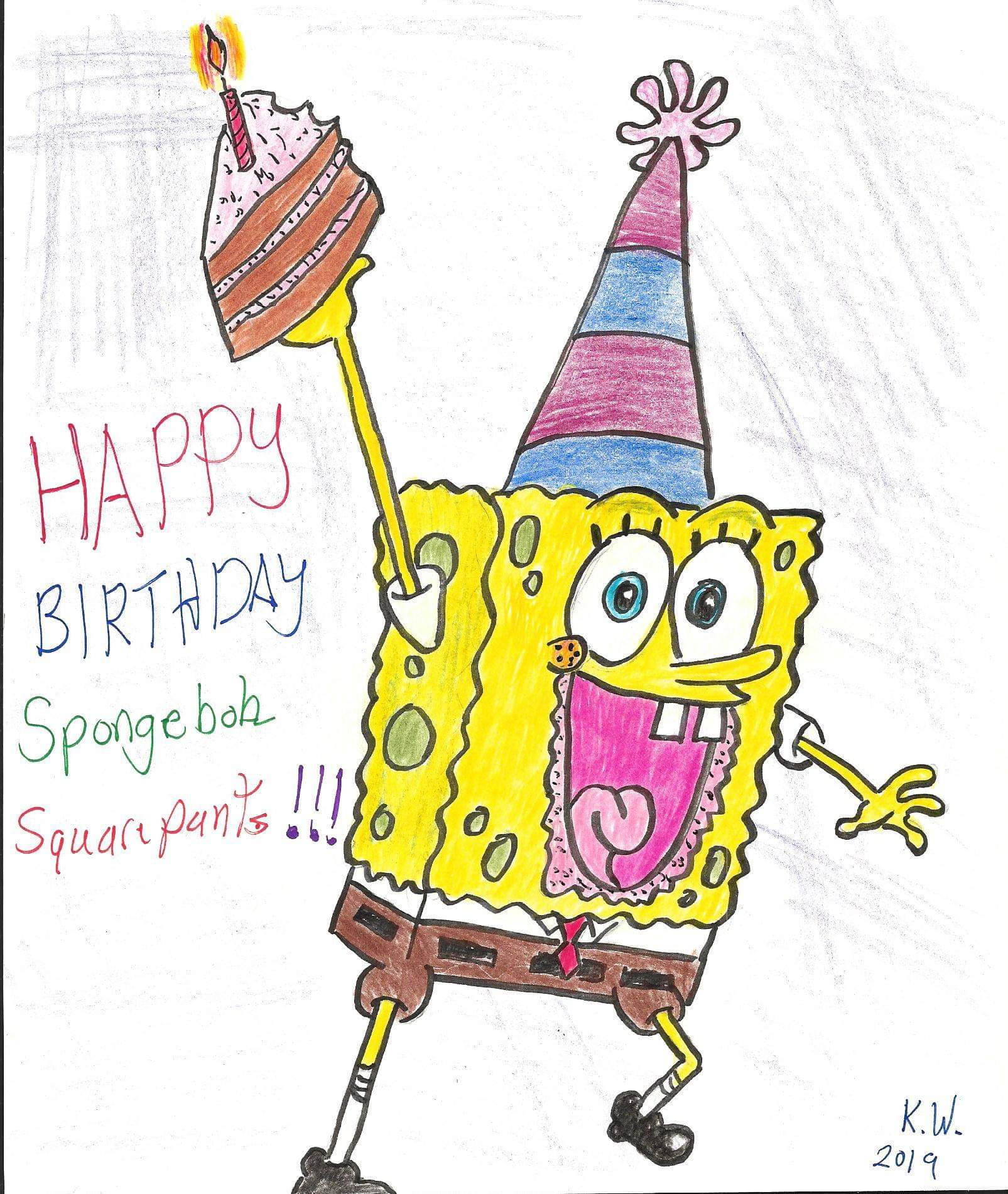 \"Happy Birthday Spongebob Squarepants!!!!\"     