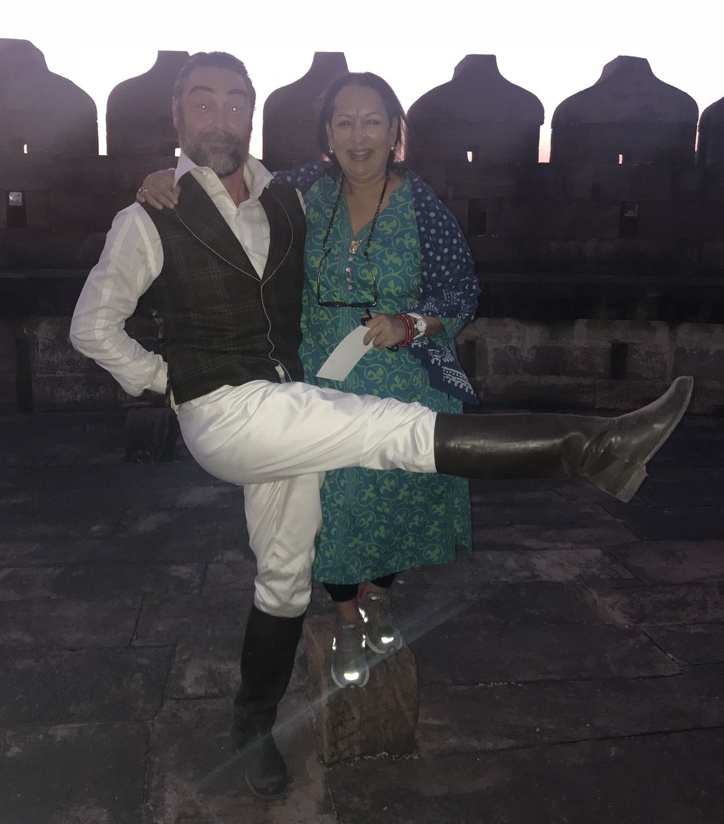 #throwback to some fun times with the always entertaining #NathanielParker while filming for Warrior Queen of Jhansi. 

#director #writer #producer #releasingfall2019 #warriorqueenofjhansi #filming
