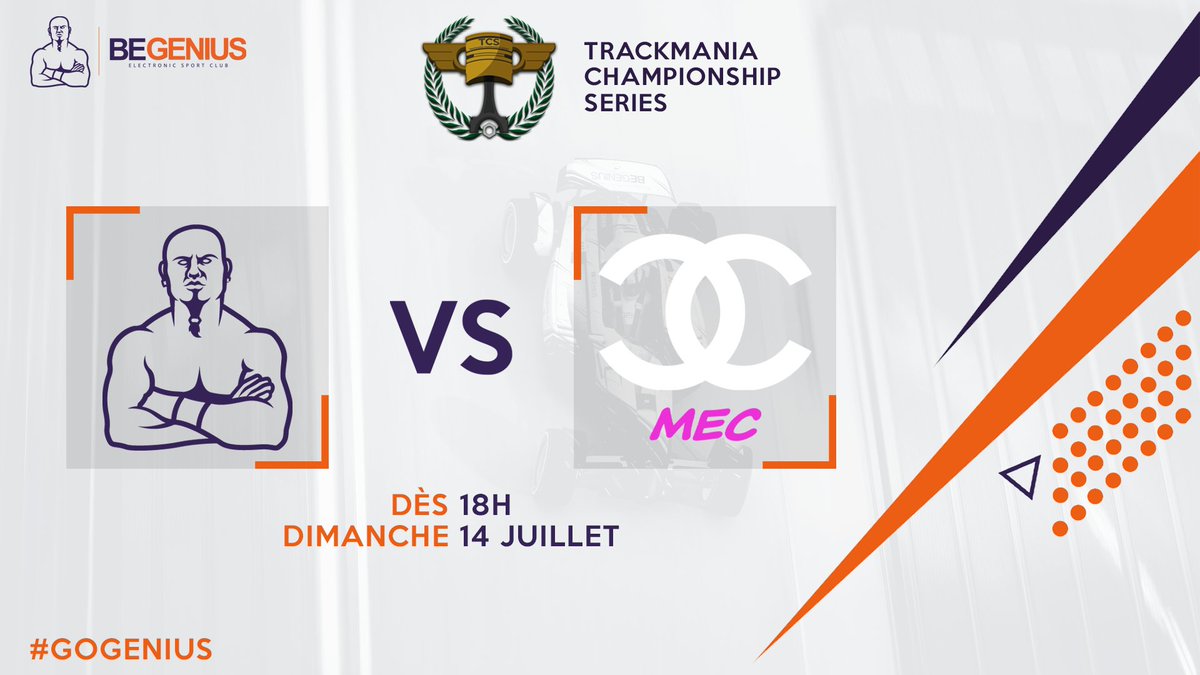 beGenius ESC (@begeniusesc) on Twitter photo Dernier jour des <a href="/TCS_Trackmania/">Trackmania Championship Series</a> pour nos joueurs du roster <a href="/Trackmania/">Trackmania</a> !
Premier match face à <a href="/ccmecprod/">CCMECPROD</a> dès 18h ! Tous derrière nos génies pour cette ultime journée ! 🏁 Dernier jour des <a href="/TCS_Trackmania/">Trackmania Championship Series</a> pour nos joueurs du roster <a href="/Trackmania/">Trackmania</a> !
Premier match face à <a href="/ccmecprod/">CCMECPROD</a> dès 18h ! Tous derrière nos génies pour cette ultime journée ! 🏁