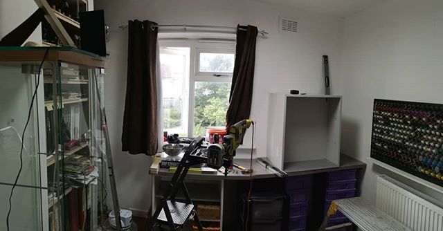 Bunyip_Studios's tweet photo. Wall marked out for wall units above paint rack
.
.
.
#newstudio #bunyipstudios #twitch #twitchcreative #twitchstreamer #twitchaffiliate #twitter #commissionpainting #warhammer #warhammer40000 #40k #aos #warhammerfantasy https://t.co/pc3e908kQz https://t.co/x3e5i378tH