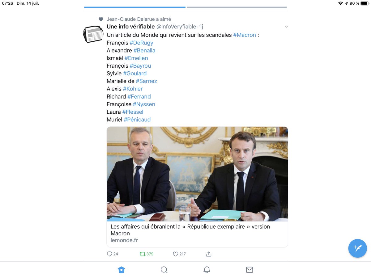 laurenceputih's tweet photo. @leJDD Quand c'est toi qui nomme la #Déontologue et que de surcroît les #Questeurs ne peuvent vérifier tes dépenses dixit @lauriannerossi sur @LCP il y a de fortes chances que ce soit CLAP de FIN avant fin juillet😡😡 #Homardmatuer #DeRugy #DeRugyGate
#ErreuHumaine comme pour ⤵️ https://t.co/muu0Iv1Row