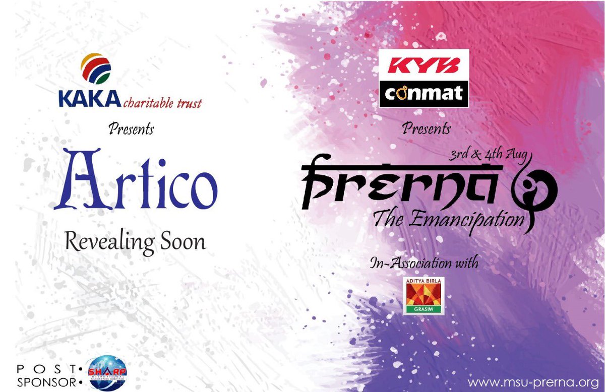 msu_prerna's tweet photo. With immense pleasure and gratitude, team PRERNA presents ARTICO - an amalgamation of talent, perseverance and hardwork.

#ArticoRevealingSoon
#Prerna19
#Emancipators https://t.co/lDlS9mCKuy