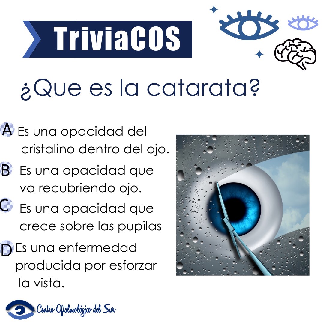 c_oftalmologico's tweet photo. Comenta la #respuesta que consideres correcta 😁 #triviaCOS 😎 ¡Feliz domingo! #oftalmologia #oftlamologo https://t.co/BTG9xQ7ekR