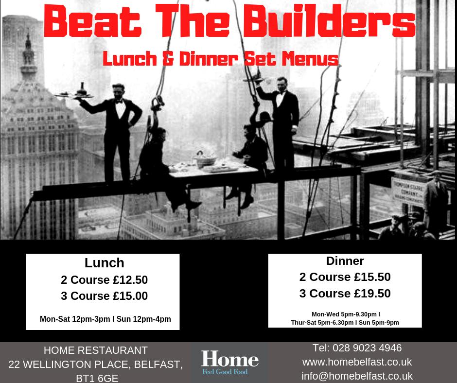Home Restaurant (@homepopup) on Twitter photo Our #BeatTheBuilders #lunch and #dinner set menus are available until the end of #July
Enjoy your #HomeFavourites showcased in these great menus with our paired wine and beer promotions for a #Summer saving price.
View our menus bit.ly/31OkDnQ
<a href="/LastMinTableNI/">Last Minute Table NI</a> #Belfast Our #BeatTheBuilders #lunch and #dinner set menus are available until the end of #July
Enjoy your #HomeFavourites showcased in these great menus with our paired wine and beer promotions for a #Summer saving price.
View our menus bit.ly/31OkDnQ
<a href="/LastMinTableNI/">Last Minute Table NI</a> #Belfast