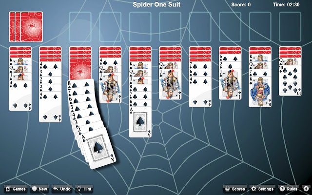 123 Free Solitaire - Spider One Suit Solitaire