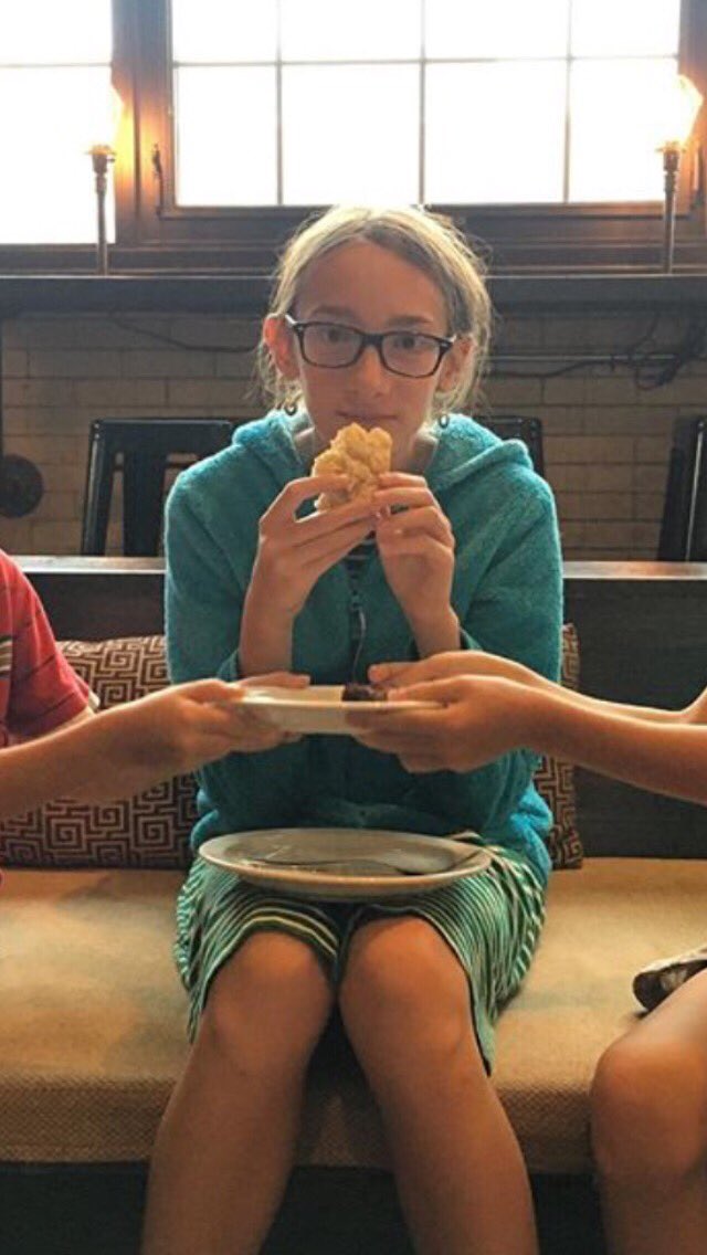 botts_jeremy's tweet photo. We got out of the thunderstorm and found Pure Bean roasters. Fine cappuccini, lemon apricot scone and gf chocolate cookie. The kids looked great in the afternoon light. #purebean https://t.co/dSGyp6adh7