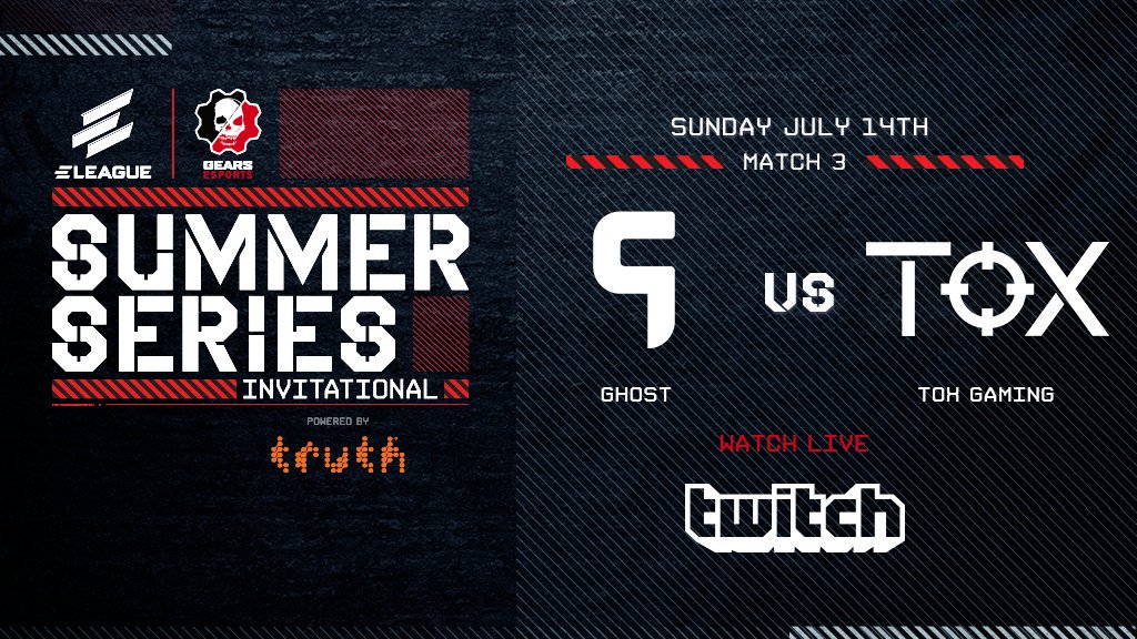 ELEAGUETV's tweet photo. GRAND FINAL TIME! @GhostGaming vs @TOXGamingGG! THE FIRST EVER @GearsofWar 5 TOURNAMENT IS ABOUT TO NAME IT'S FIRST CHAMPION! 🏆 https://t.co/pfP2i8Izmq