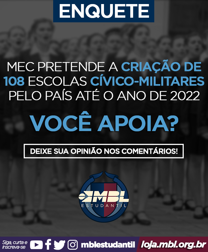 MBLestudantil's tweet photo. Segundo o MEC, o ritmo será de 27 ao ano – uma para cada unidade da Federação. Nesse modelo, a gestão da escola é compartilhada entre professores, na parte pedagógica, e militares, em administração e disciplina. Comente sua opinião!

#mble #mblivre #mbl #educação #MEC #escolas https://t.co/m568PJhFQc