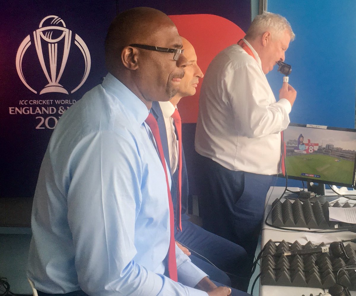 Edged_and_taken's tweet photo. Down to the wire. Down to the last stint. Smith, Hussain, Bishop. We’re in safe hands. #CallingItHome #ICCTV #CWC19Final #NZvENG https://t.co/wPfCiG0Kge