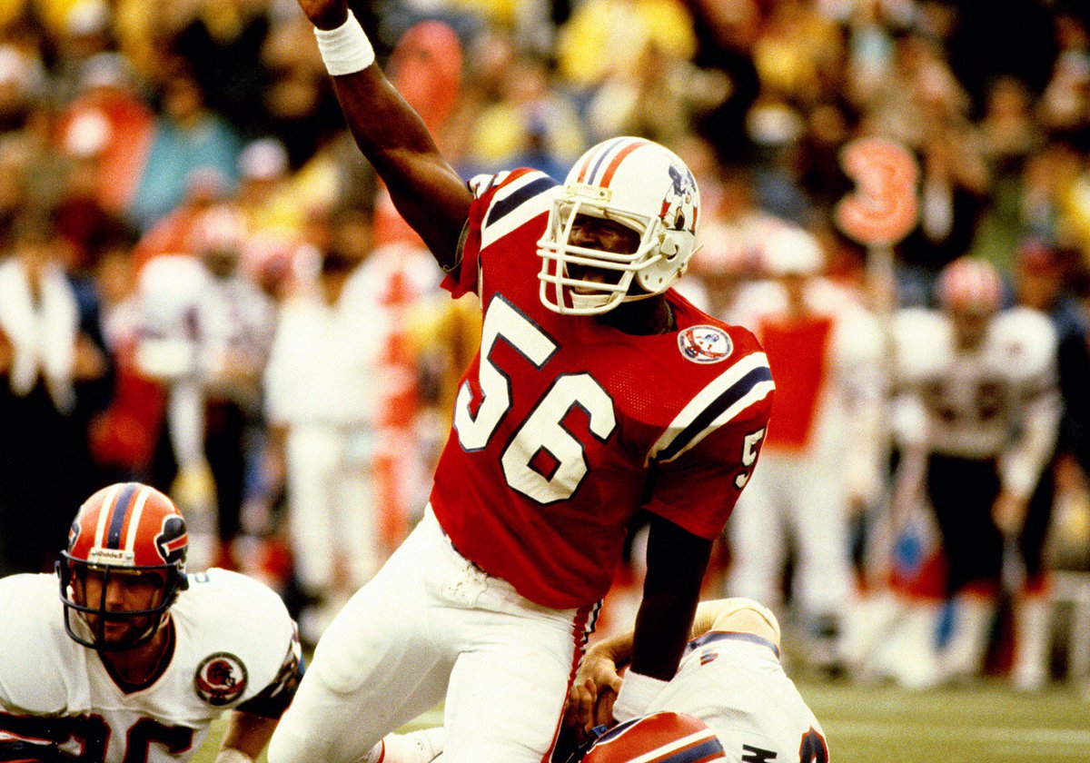 We've got Andre Tippett days left until the  #Patriots opener!Tippett played 11 Hall Of Fame seasons with the Pats ('82-'93). In that time, he recorded 100 sacks, including a team record 18.5 in 1984He was a 4x All-Pro, 1985 NFL Defensive PTOY, & named to the NFL All-80's team