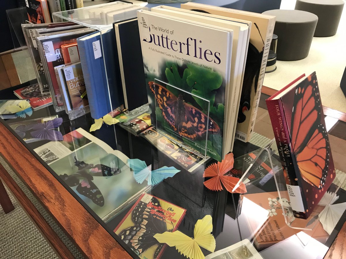 Did you know? Charleston has been named the "Butterfly Capital of Illinois" by the Urban Butterfly Initiative. Learn more about these beautiful, colorful insects in this special display near the Research Help desk! <a href="/eiu/">#EIU</a> @BoothBTC <a href="/boothreference/">EIU Research help</a>