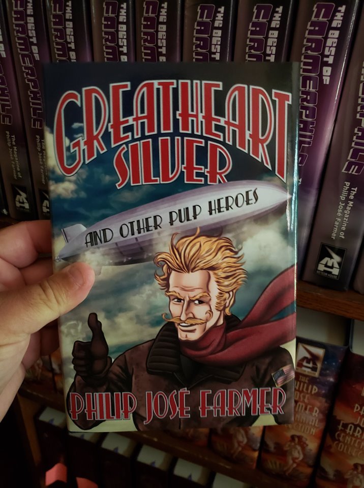 MeteorHouse's tweet photo. Something special about getting proof from printer &amp; holding book in our hands for first time! Early bird preorder discount on Philip José Farmer's 'Greatheart Silver and Other Pulp Heroes' ends when  book goes to print next week! @profchallenger 

https://t.co/UswgozO9KE https://t.co/fJ7lq1g3Mh