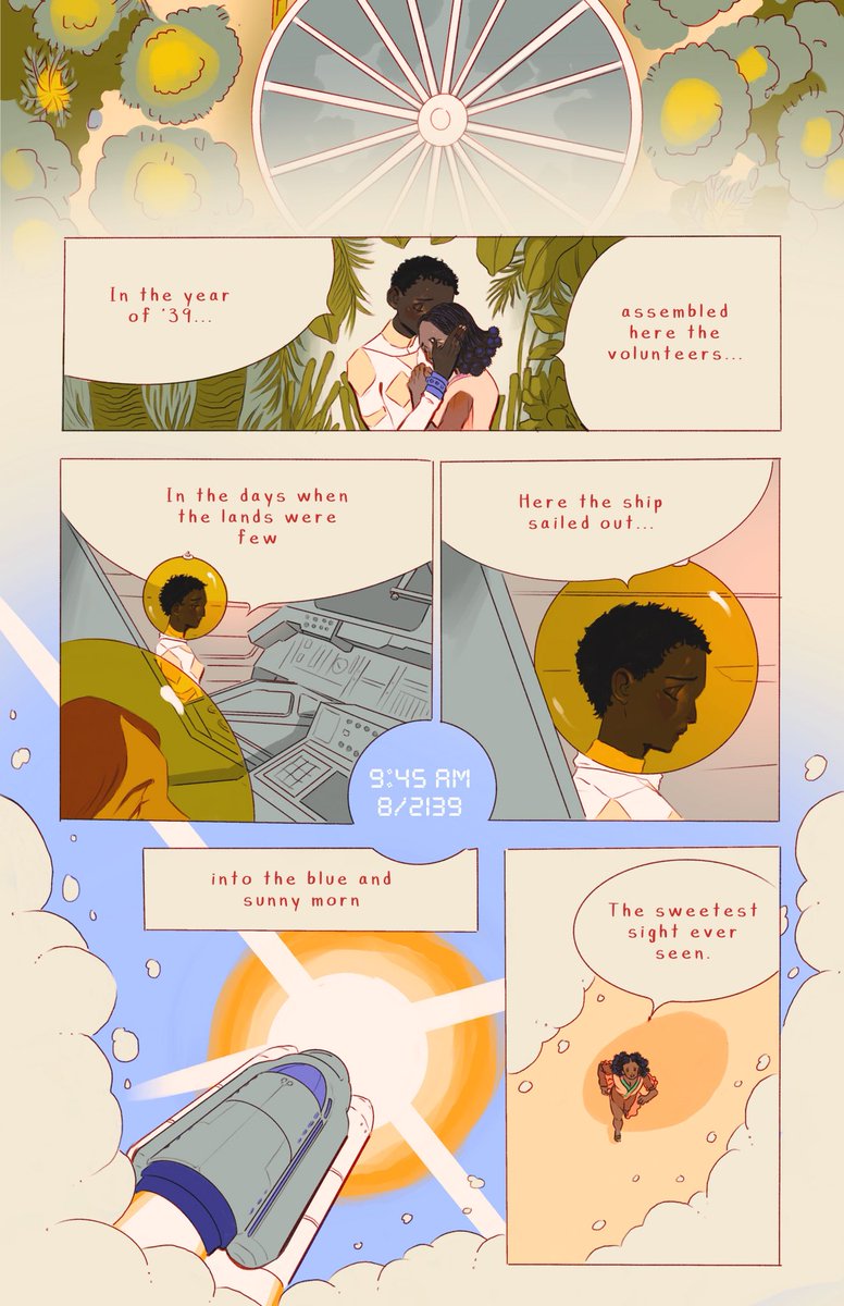 So there's this sorta self-indulgent mini comic I made a few months ago based on the lyrics of Queen's "`39", the main characters are two afro latina girlfriends in a futuristic setting 