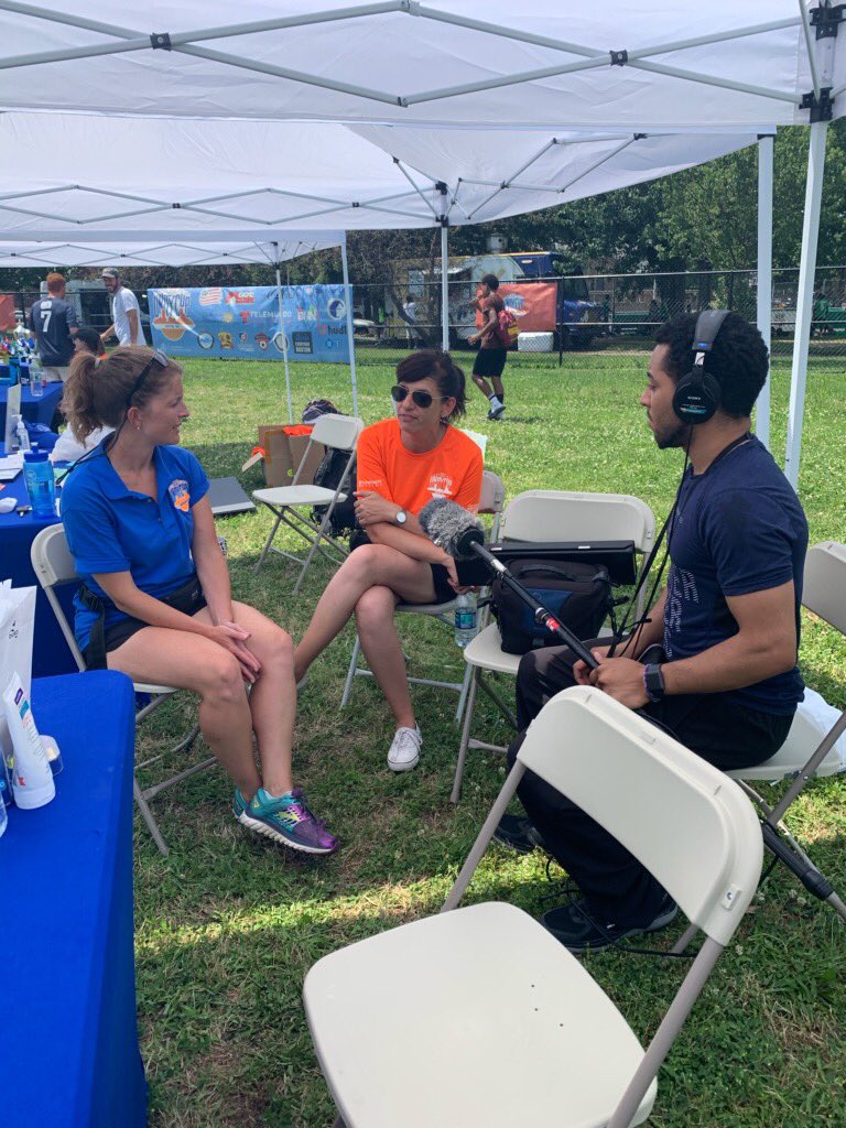 bostonunitycup's tweet photo. Pictured here: Unity Cup’s fearless leaders taking a quick break from running the show to answer a few Qs. Thanks for covering #UnityCup2019, @WBUR! https://t.co/U7SAiWLmBo